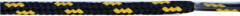 Round Dual Tone 3/16 Inch Black / Yellow 27 inch Dozen Pairs Shoelaces